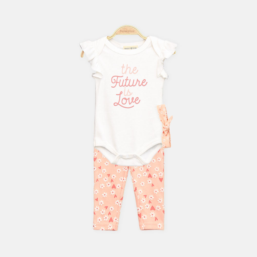 GIRL SUIT THE FUTURE IS LOVE – 3 PIECE SET