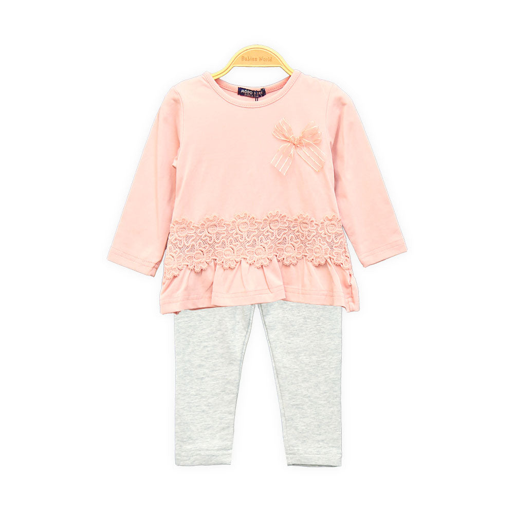 GIRL SUIT PINK AND GREY