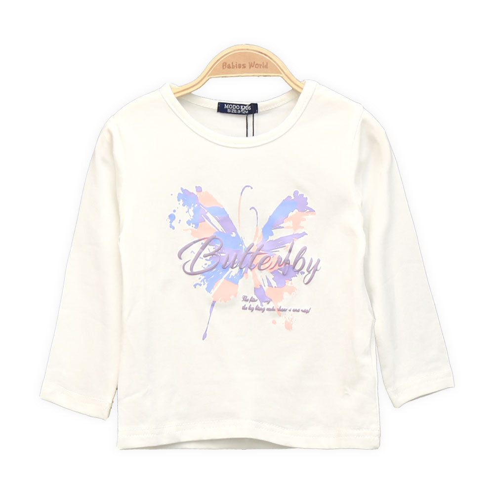 GIRL SUIT BUTTERFLY WHITE
