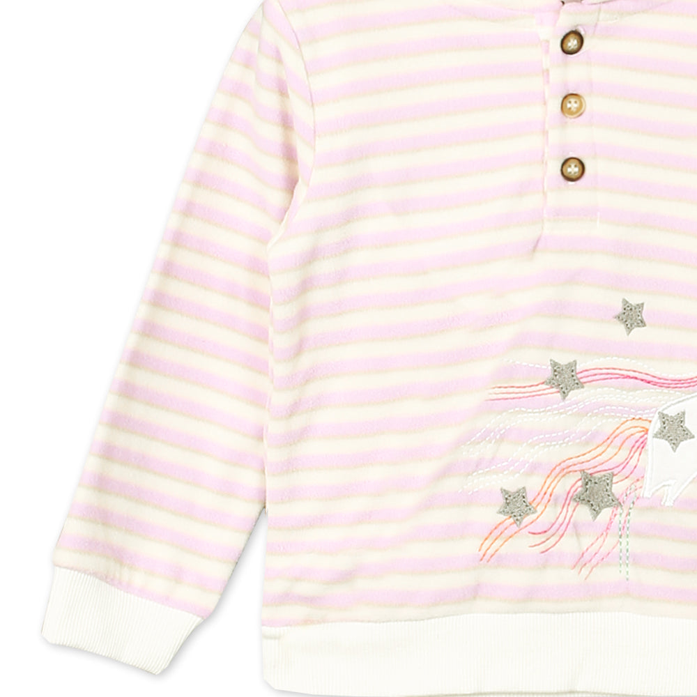 GIRL SUIT LAVENDER WOOLEN UNICORN