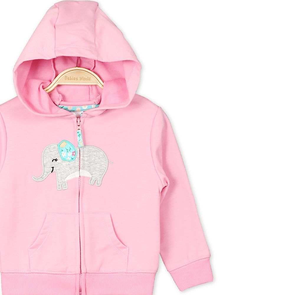 GIRL SUIT PINK FLORAL ELEPHANT