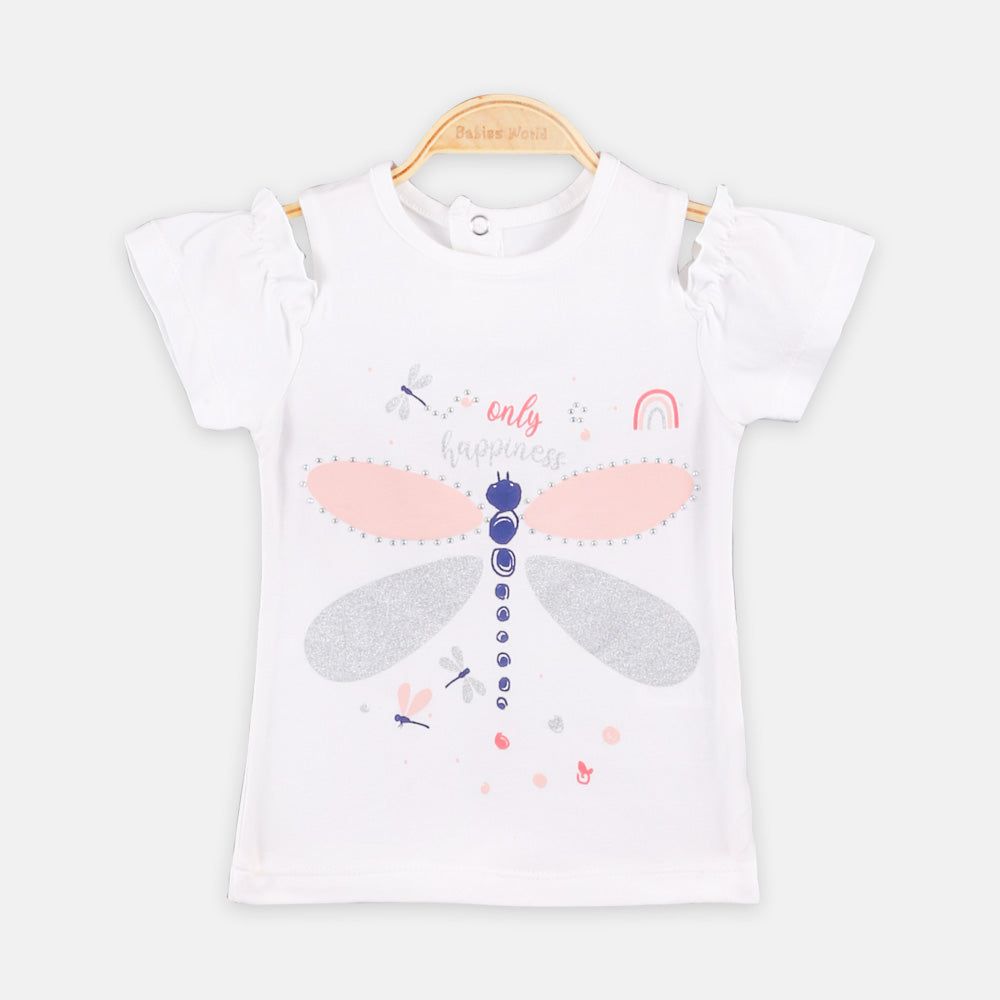 GIRL SUIT PEACH DRAGONFLY SET