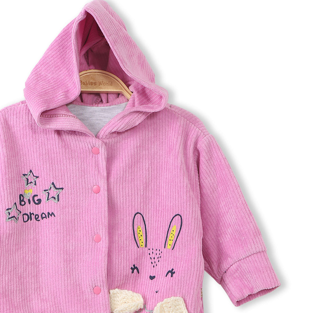 GIRL SUIT WATERMELON PINK GLITTERY BIG BUNNY DREAMS