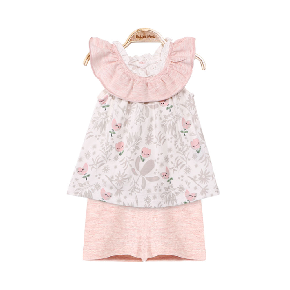 GIRL SUIT PEACH TULIP