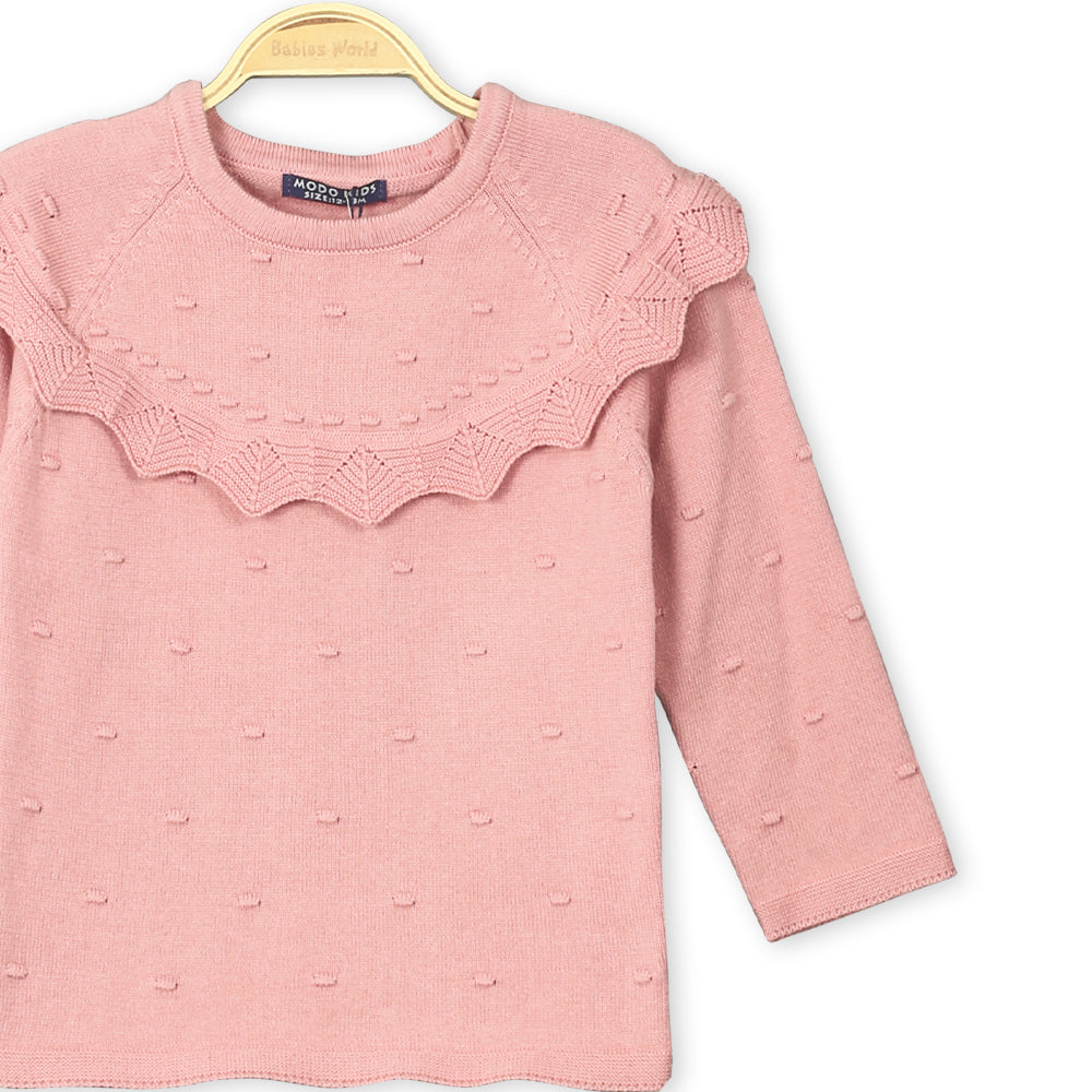 GIRL SWEATER / SWEAT T-SHIRT PINK KNITTED