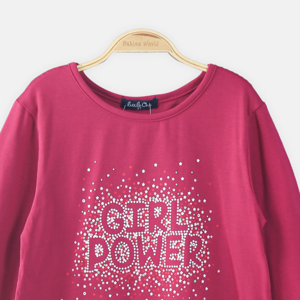 GIRL T-SHIRT PINK GIRL POWER