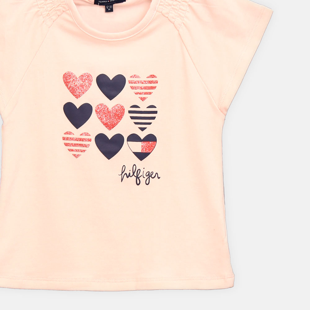 GIRL T-SHIRT TOMMY HILFIGER HEARTS
