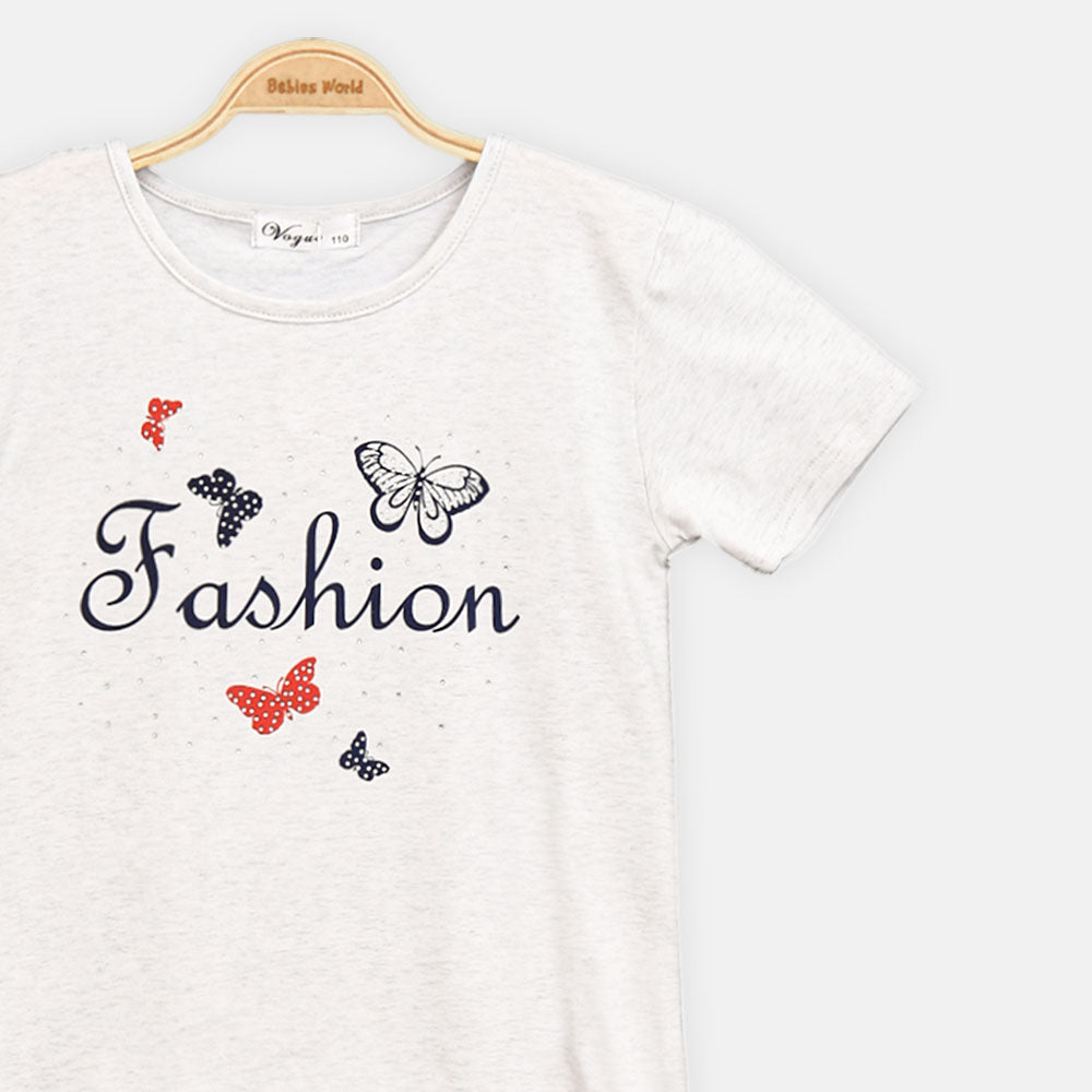 GIRL T-SHIRT BUTTERFLY FASHION