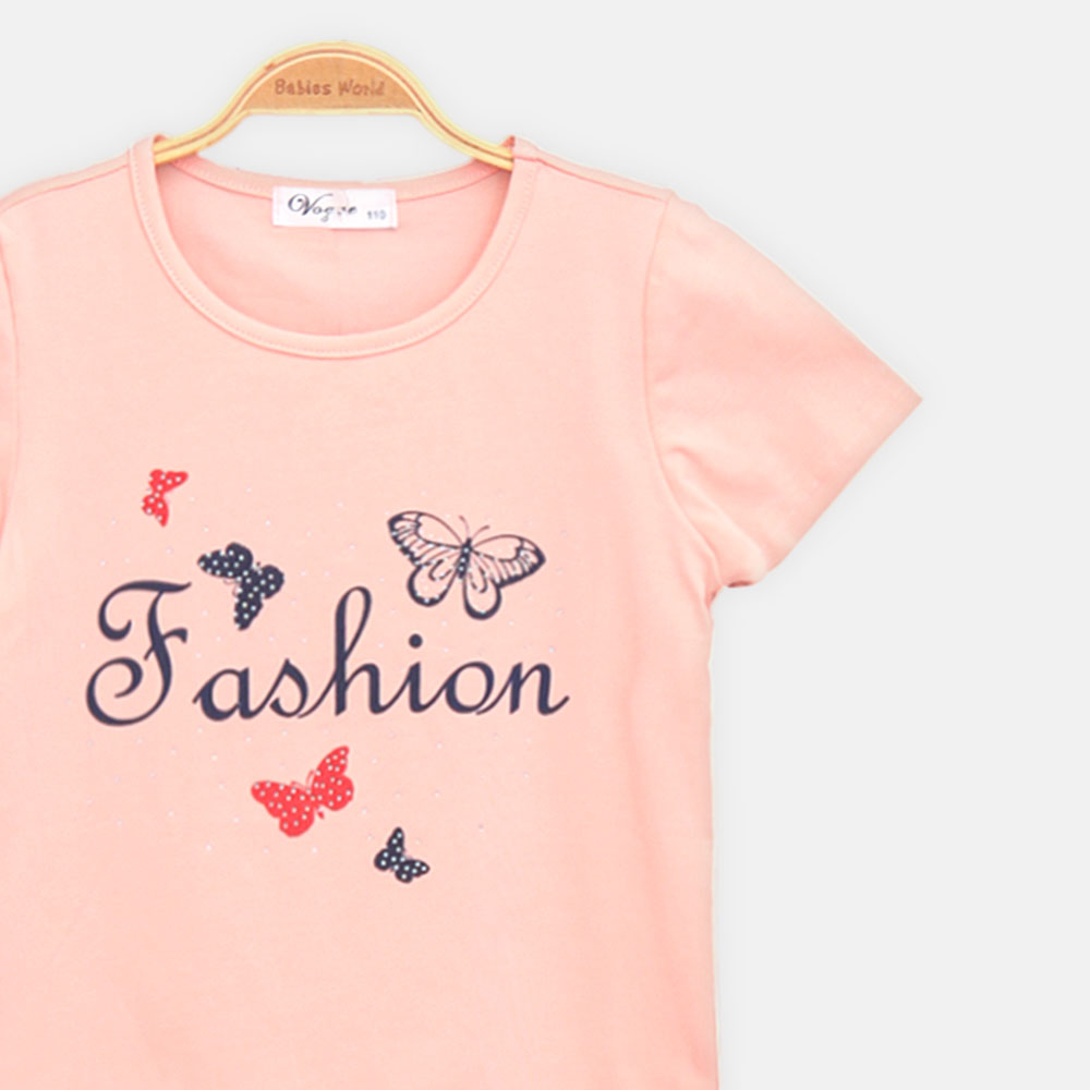GIRL T-SHIRT BUTTERFLY FASHION