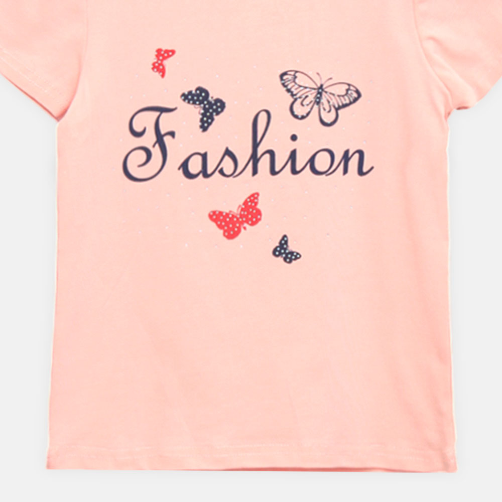 GIRL T-SHIRT BUTTERFLY FASHION
