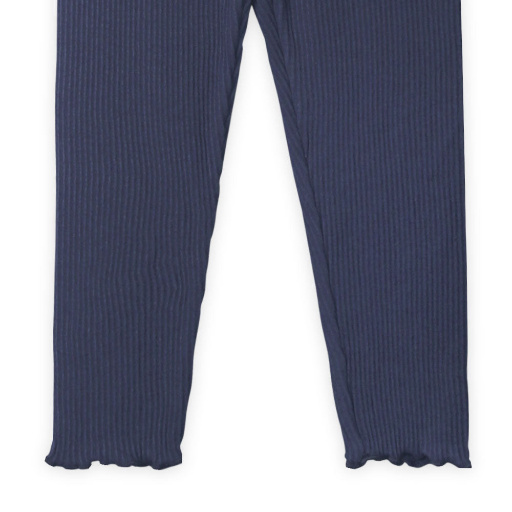 GIRL TIGHT NAVY RIB KNIT