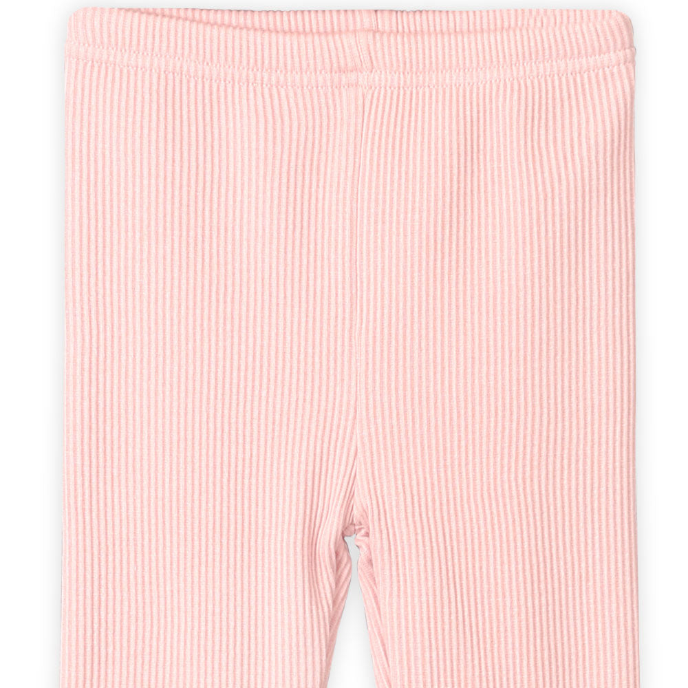 GIRL TIGHT PEACH FLEECE RIB KNIT
