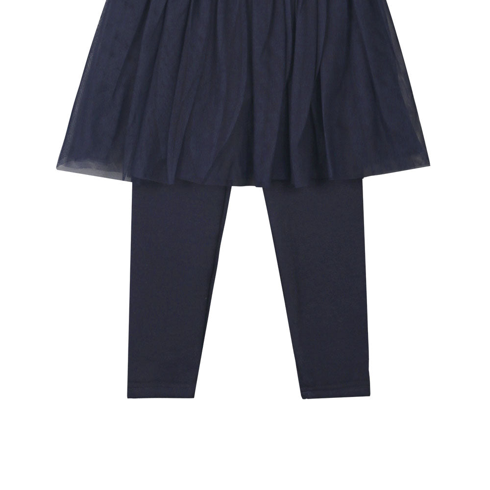 GIRL TIGHT NAVY FLEECE SKIRT