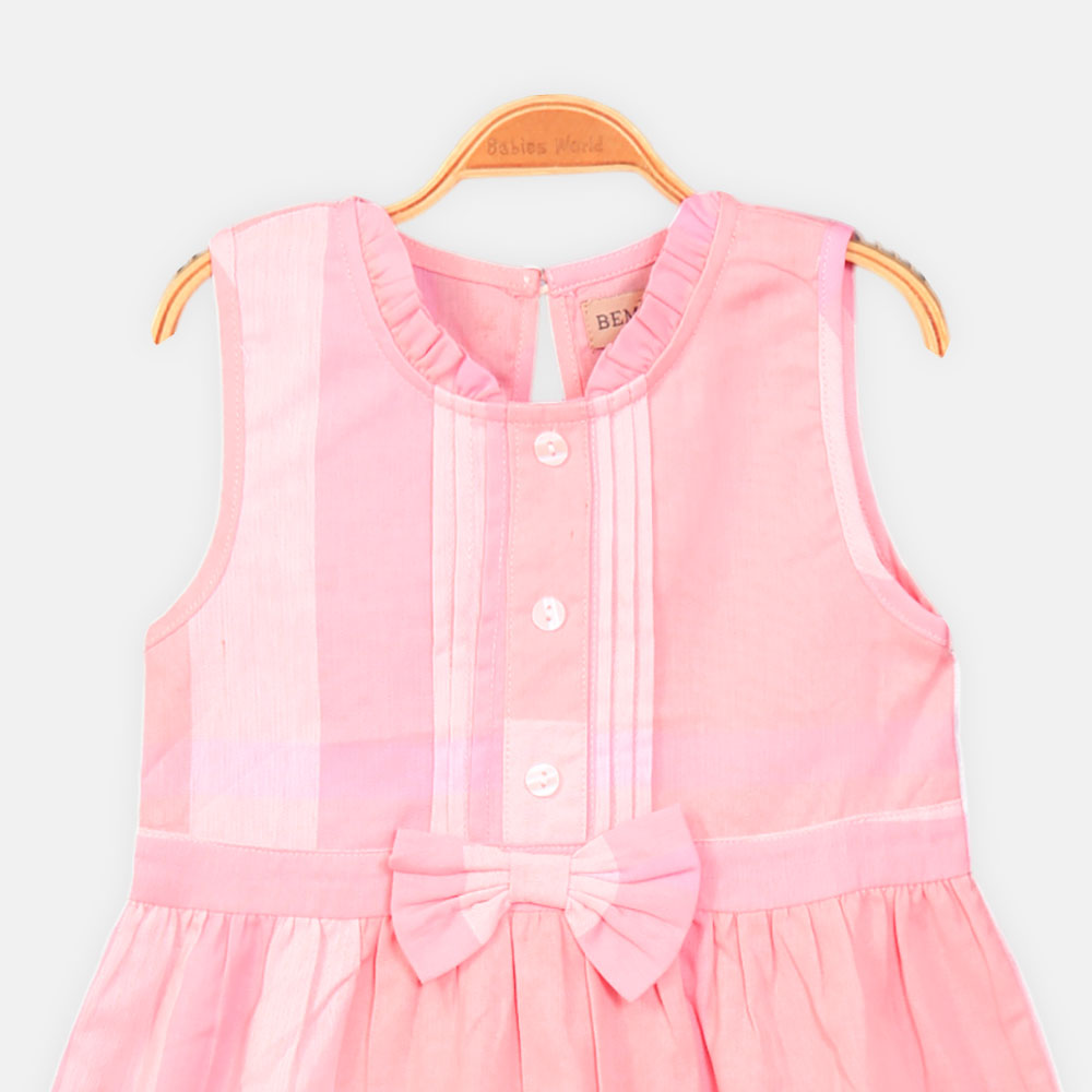 GIRL TOP PRETTY PINK BOW DRESS