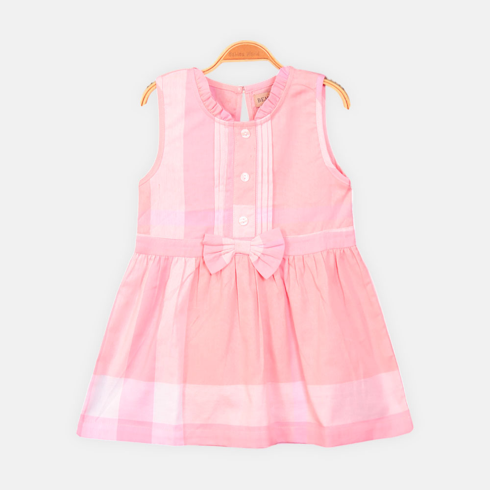 GIRL TOP PRETTY PINK BOW DRESS