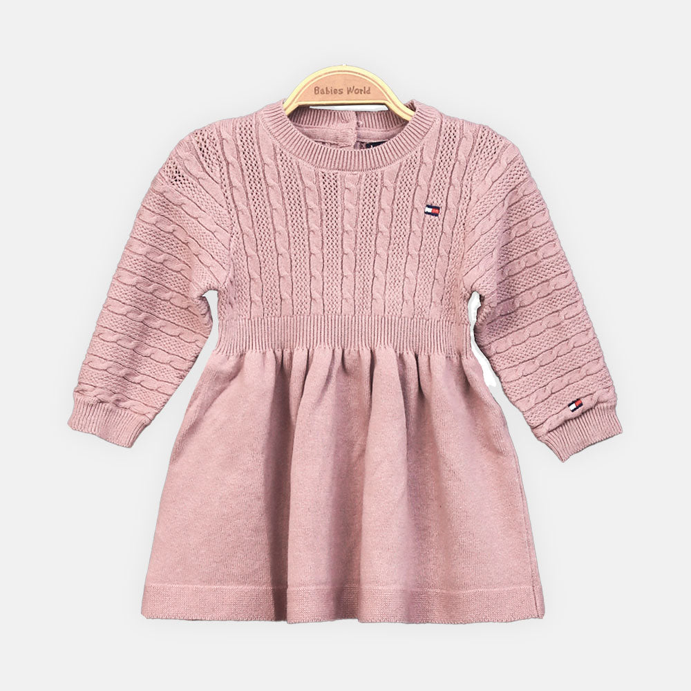 GIRL TOP COLA PURPLE KNITTED FROCK