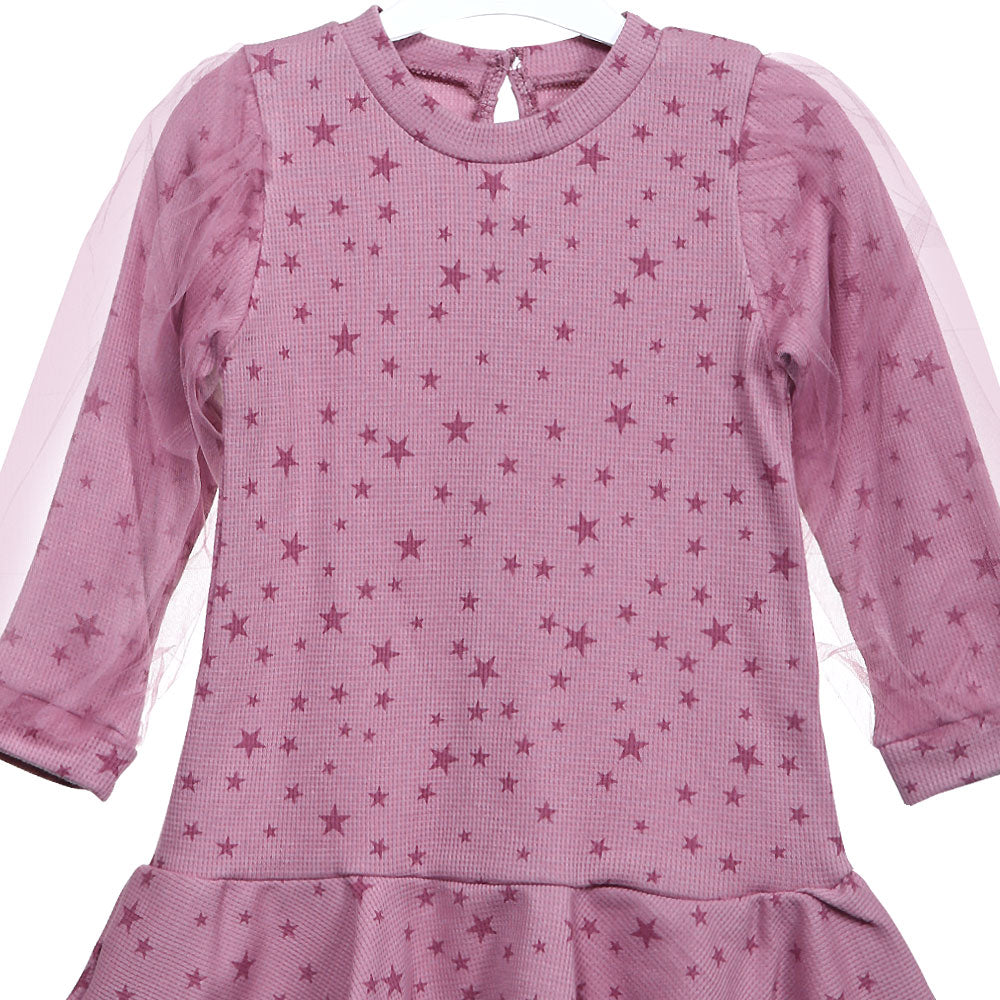 GIRL TOP PINK STARRY