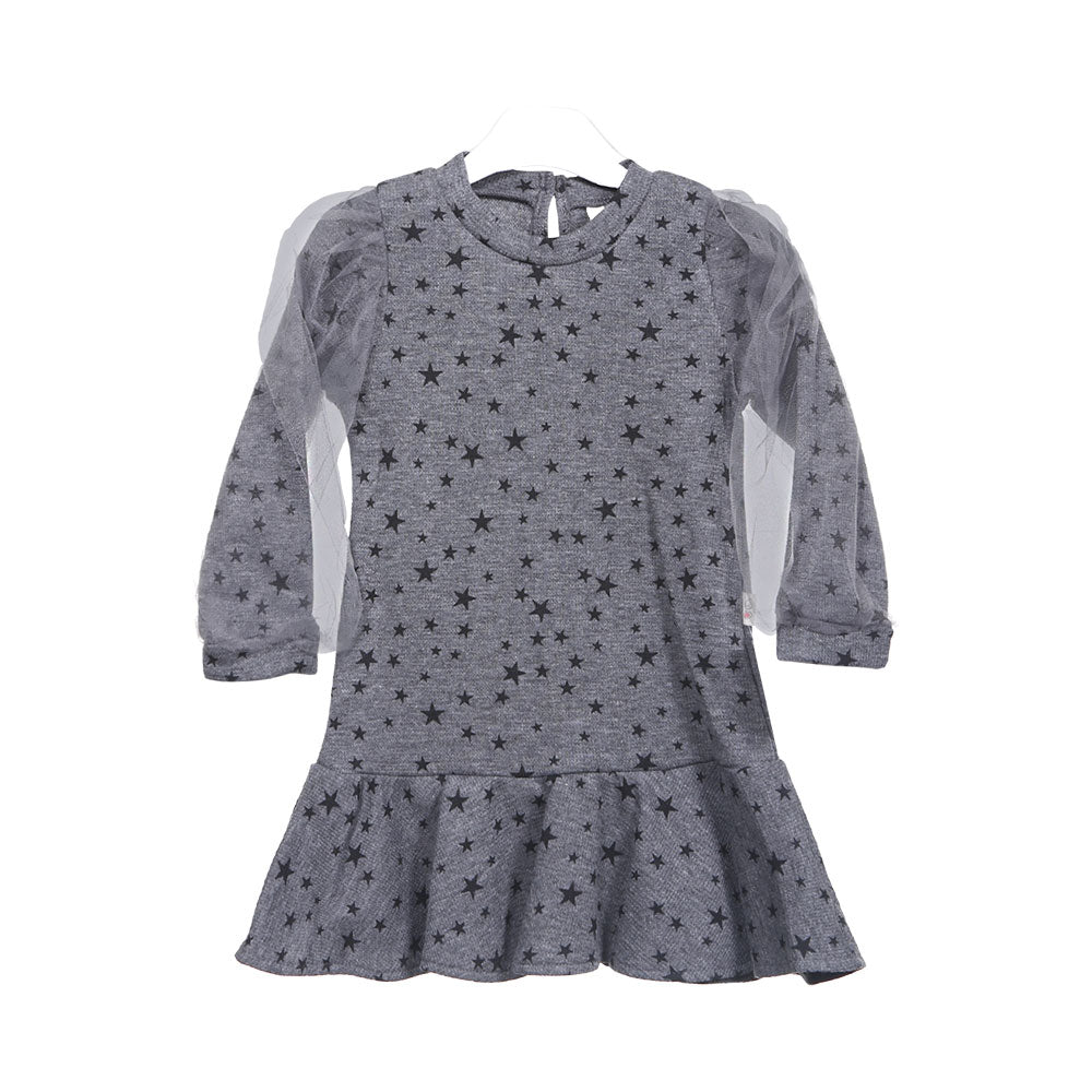 GIRL TOP GREY STARRY