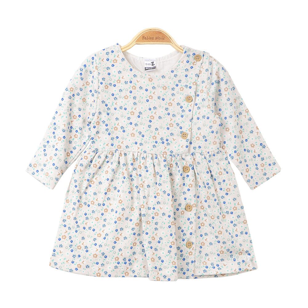 GIRL TOP CREAM FLORAL