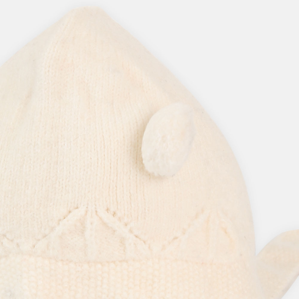 WINTER CAP CREAM POM-POM