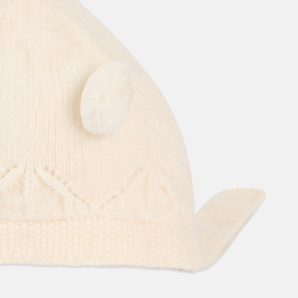 WINTER CAP CREAM POM-POM