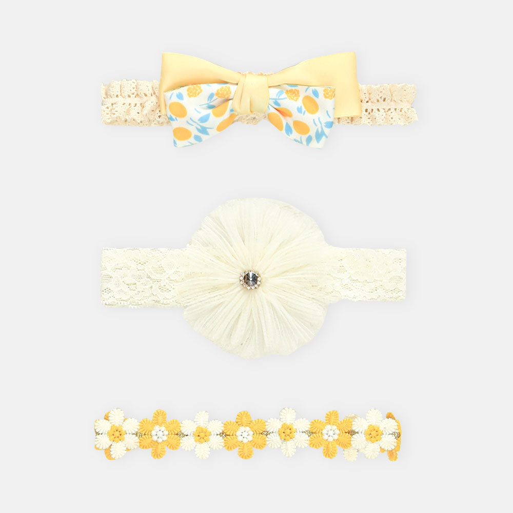 HAIR BANDS PK-3 ELEGANT BLOOMS