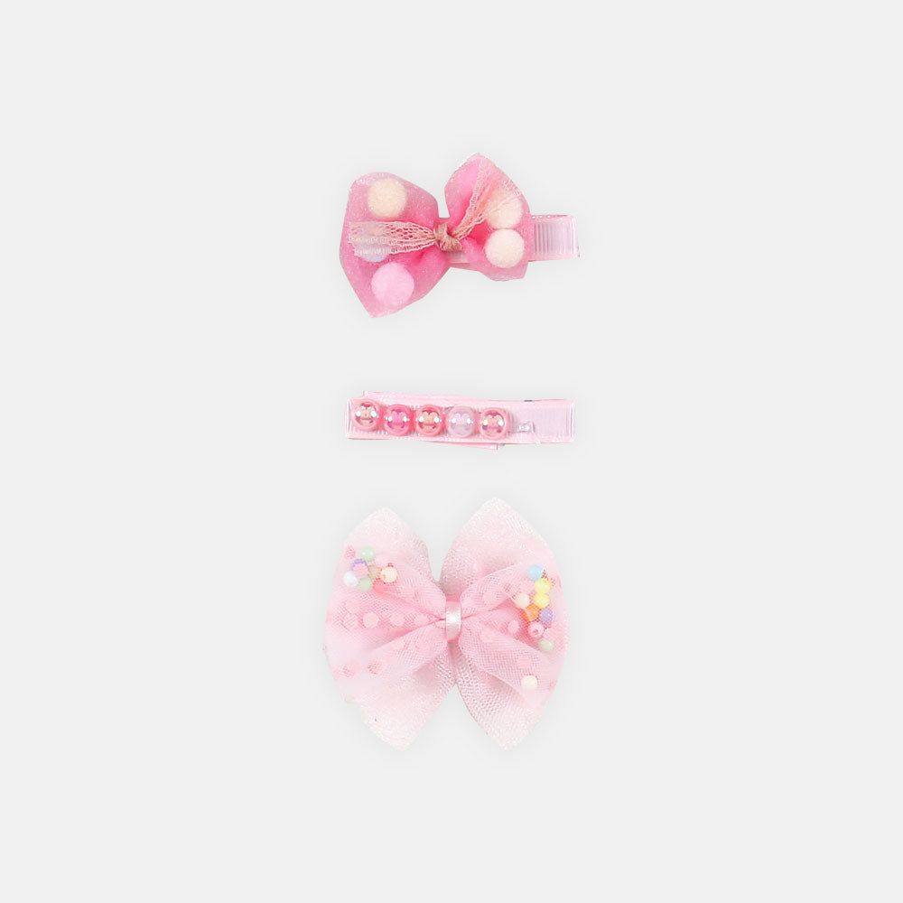HAIR CLIPS PK-3 PINK