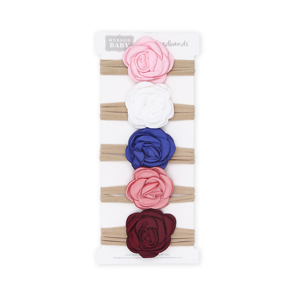 HEAD BANDS PK-5 MULTICOLOR ROSES