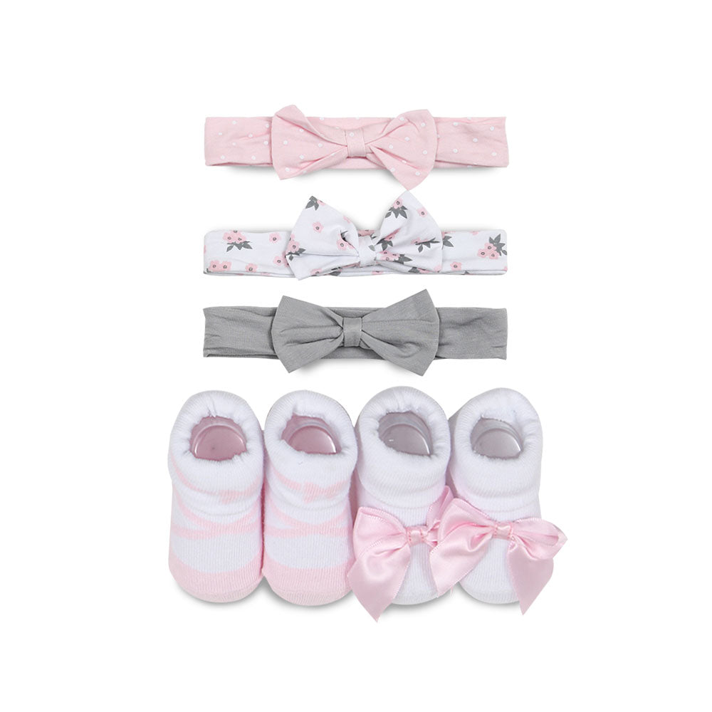 HEAD BAND PK-3 & BOOTIES PK-2 SET MULTICOLOR CLASSIC