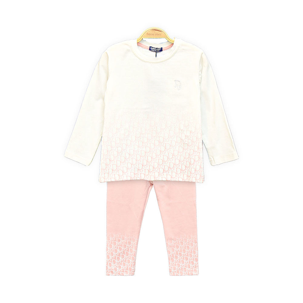 GIRL SUIT WHITE AND PINK