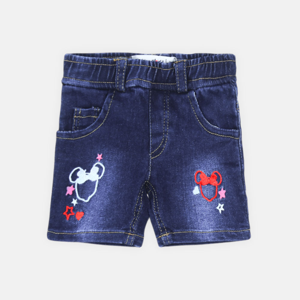 GIRL SHORT JEANS NAVY BLUE DENIM