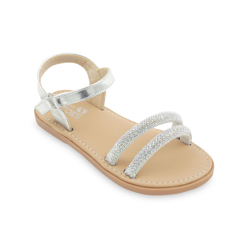 GIRLS SANDAL SILVER GLOSSY