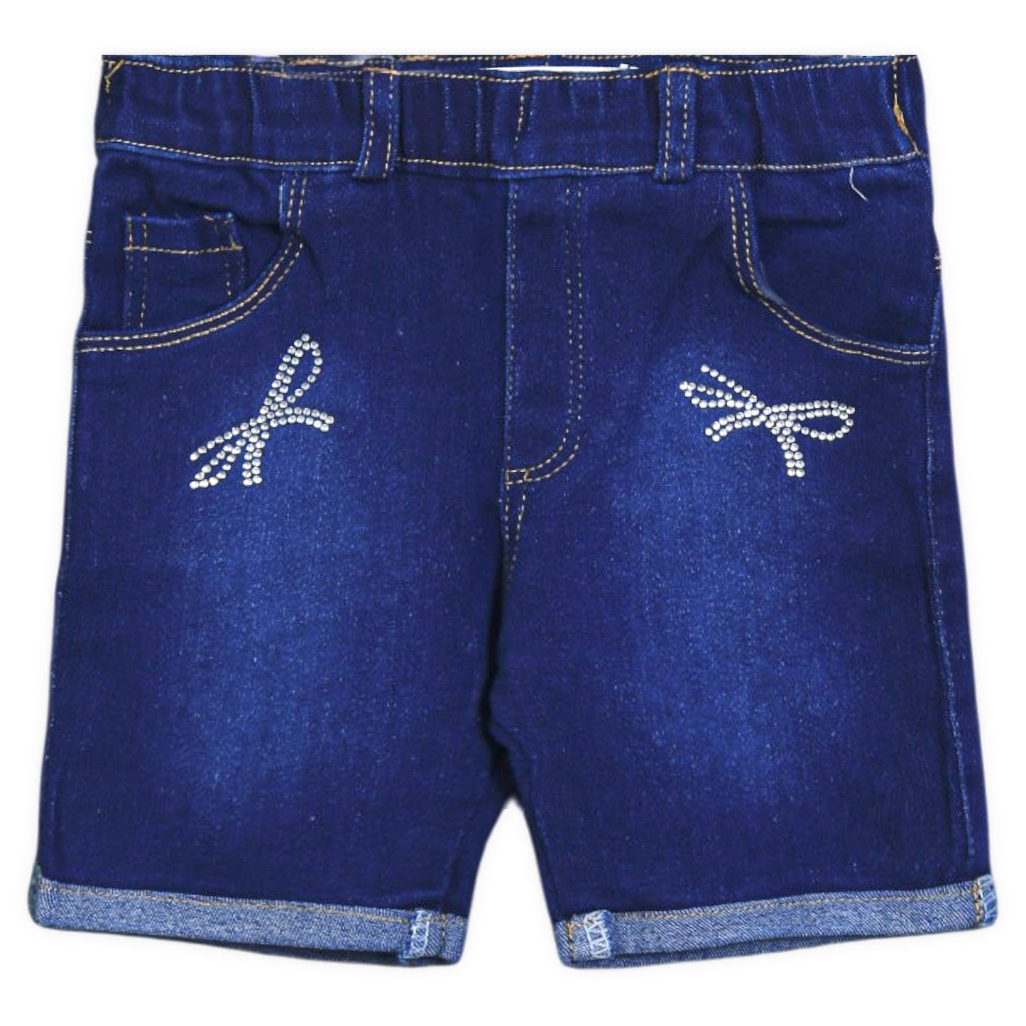 DENIM BOW SHORT JEANS