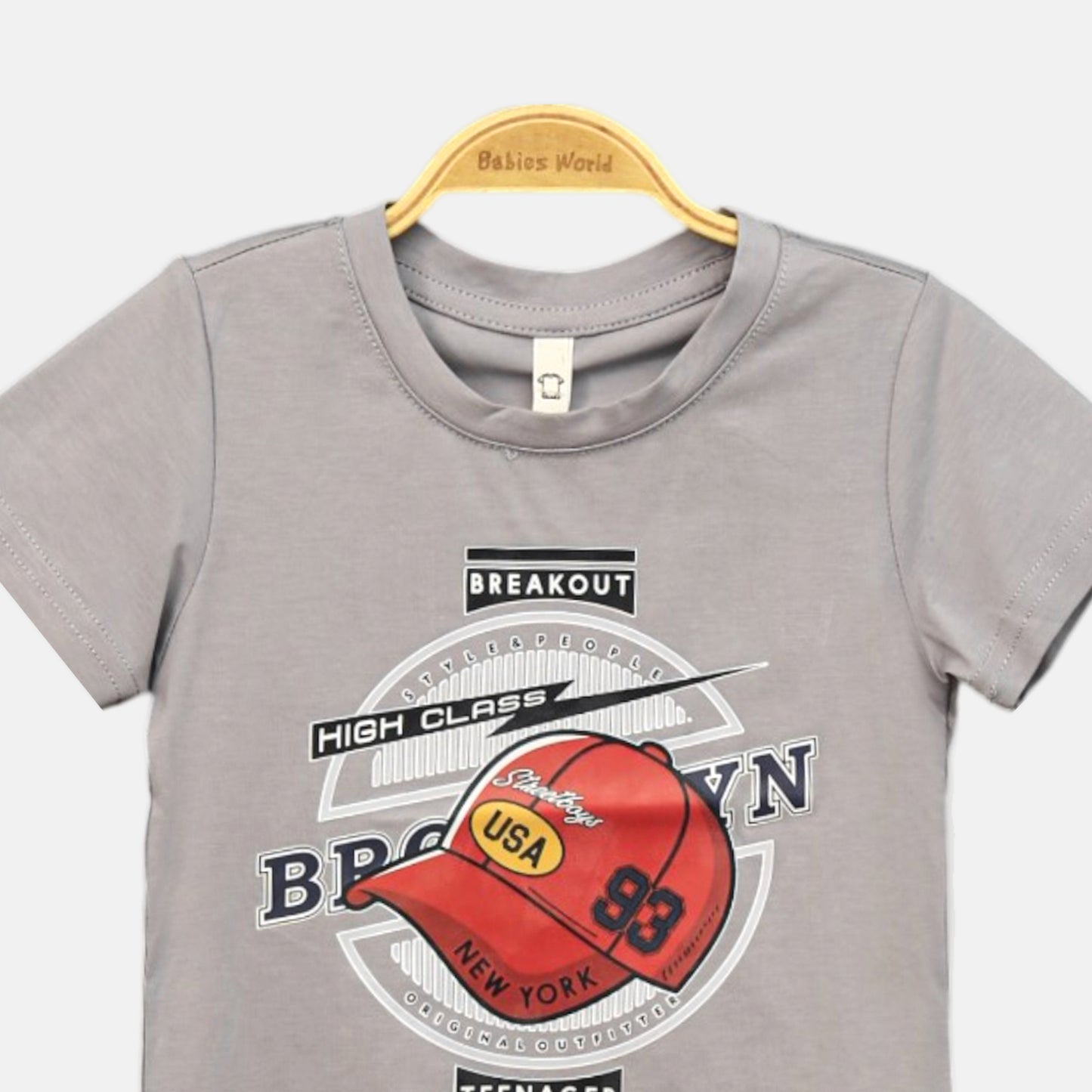 GREY BROOKLYN GRAPHIC TEE