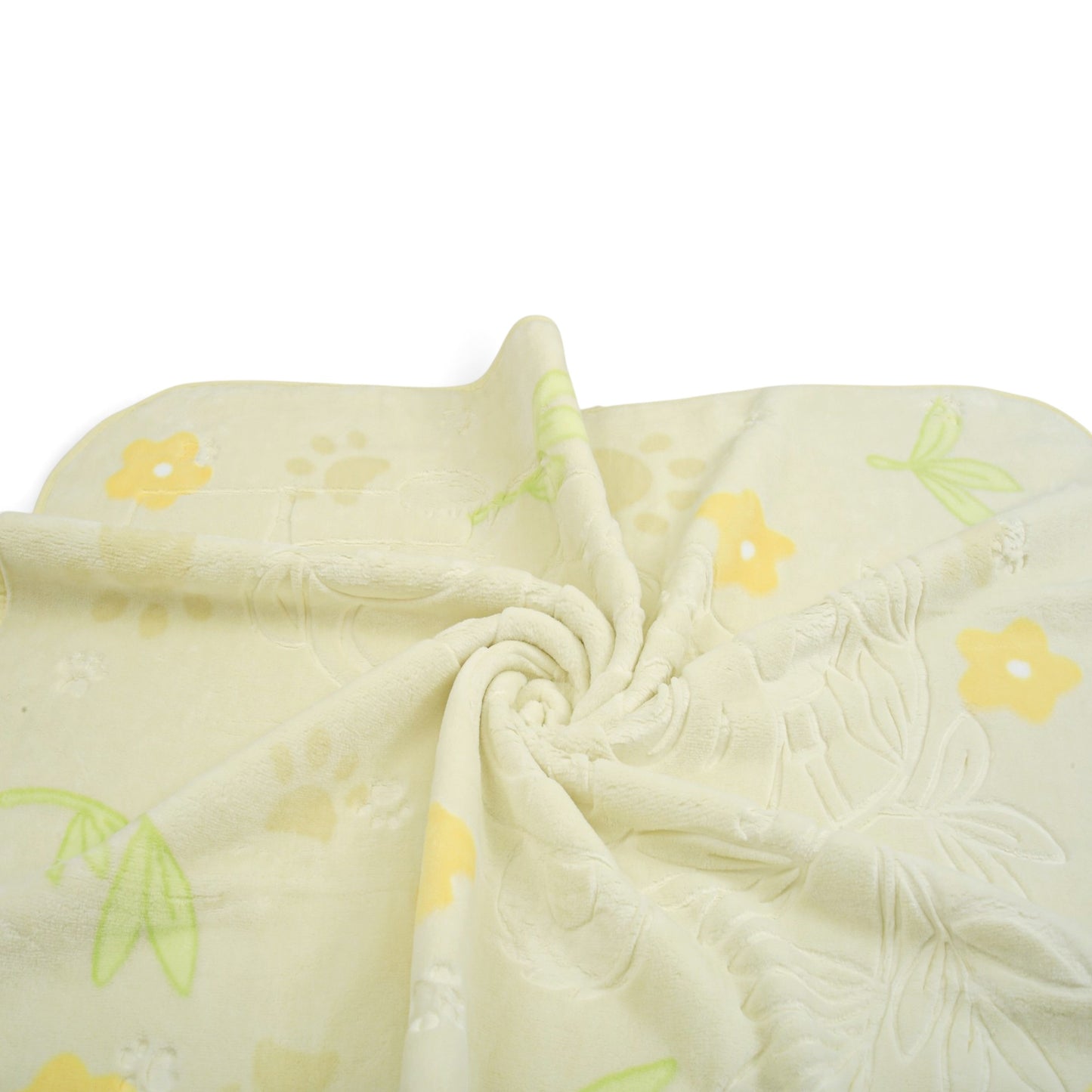SOFT YELLOW PANDA EMBOSSED BLANKET