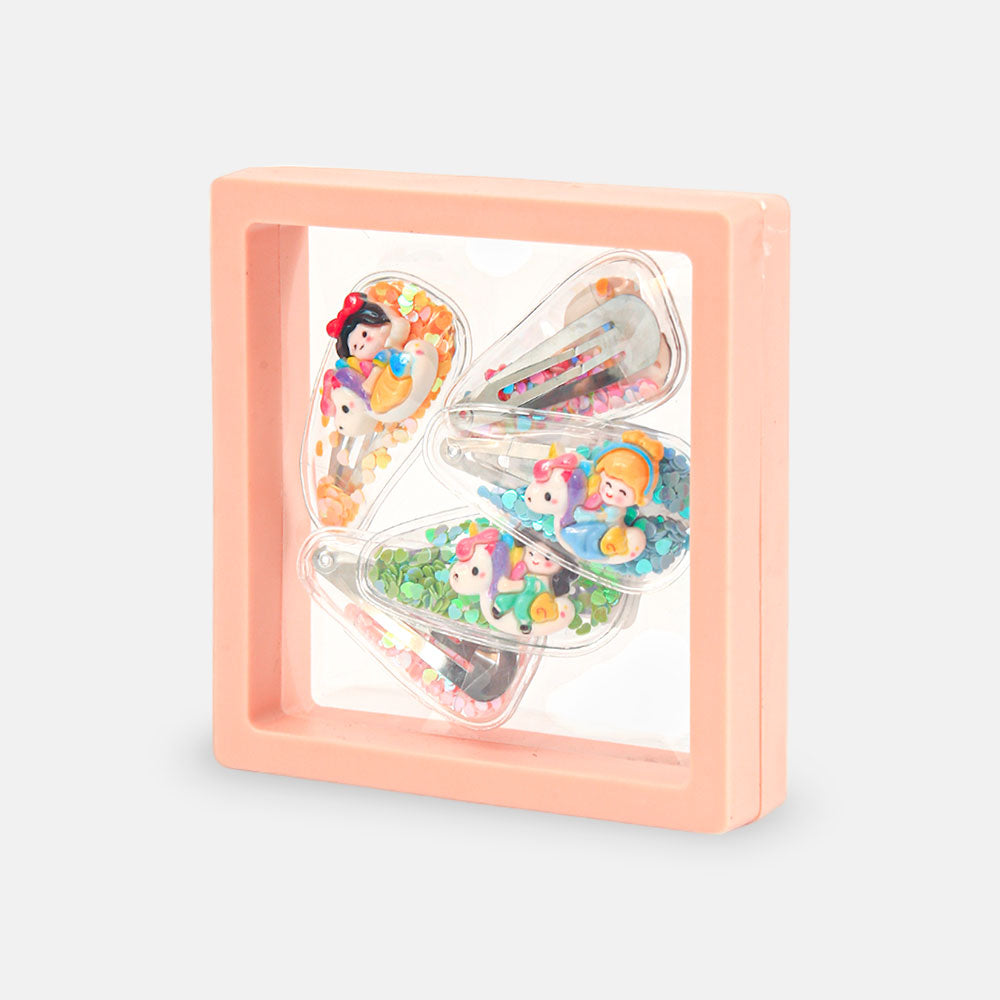 HAIR CLIPS PK-5 WARM HEART