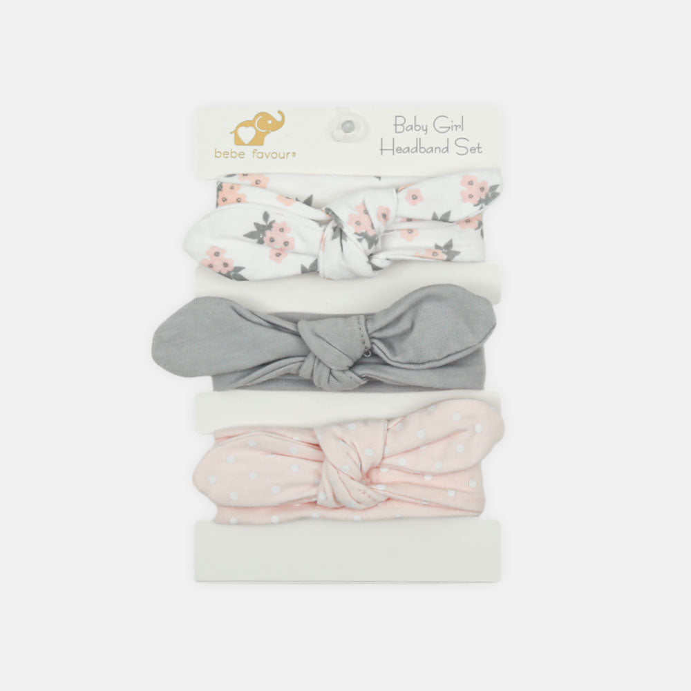 HEAD BANDS PK-3 WHITE FLORAL