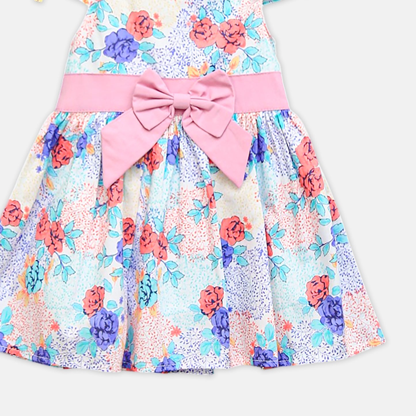 Pink Blossom Dress & Hat Set