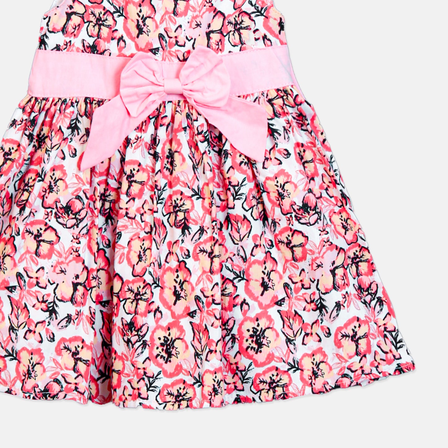 PINK SPRING FLORAL FROCK