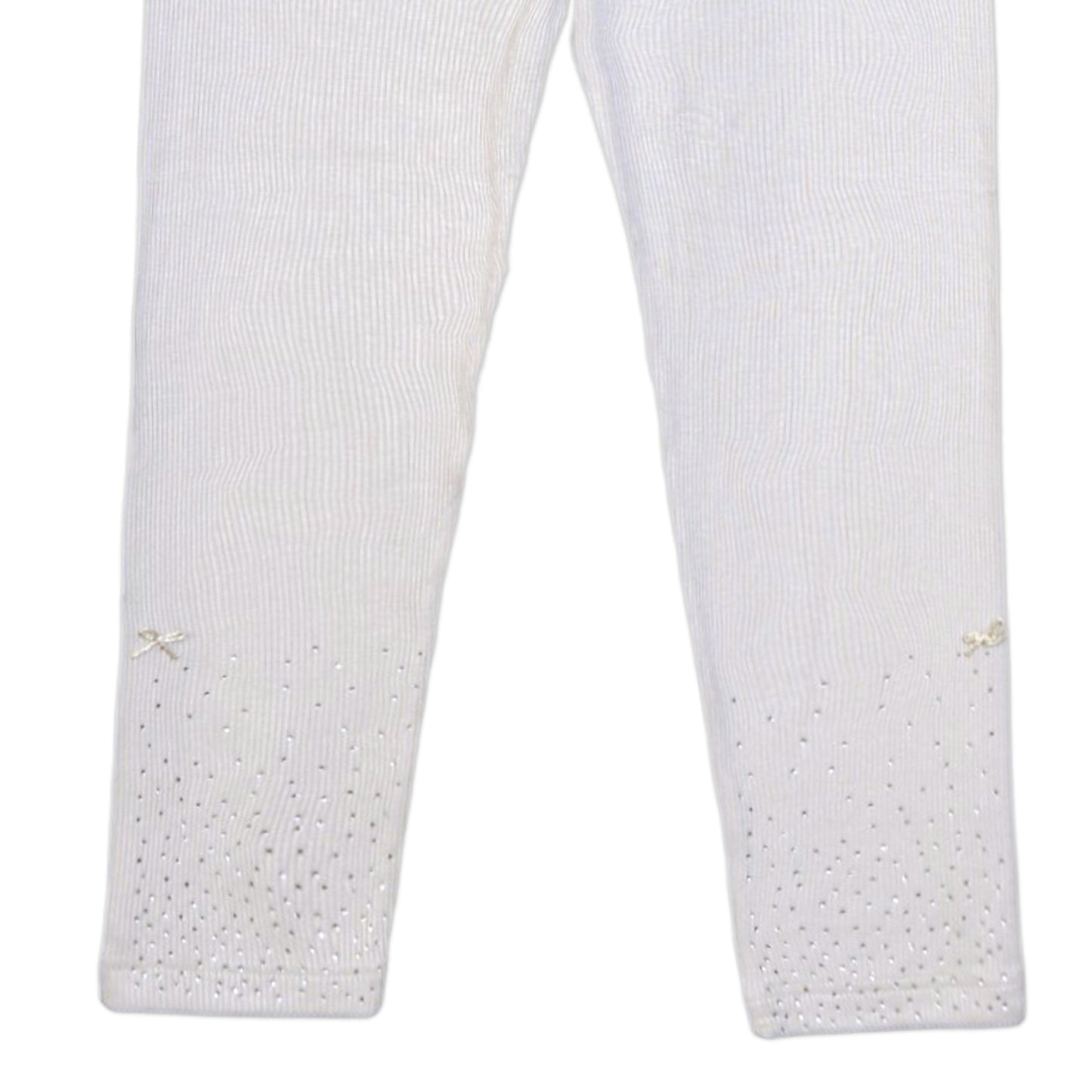GREY STUDDED RIBBED TROUSERS