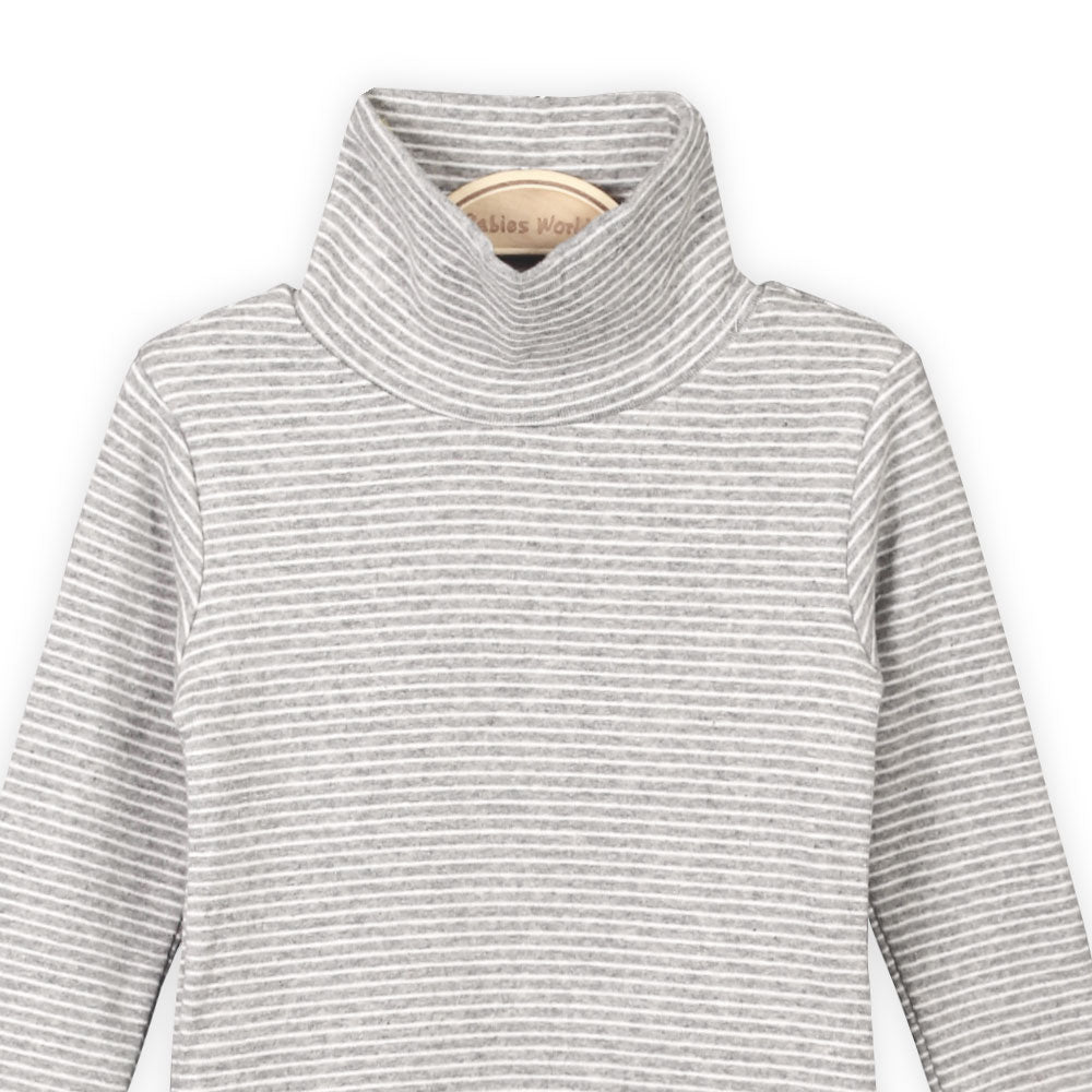 INNER LIGHT GREY STRIPED HIGH NECK