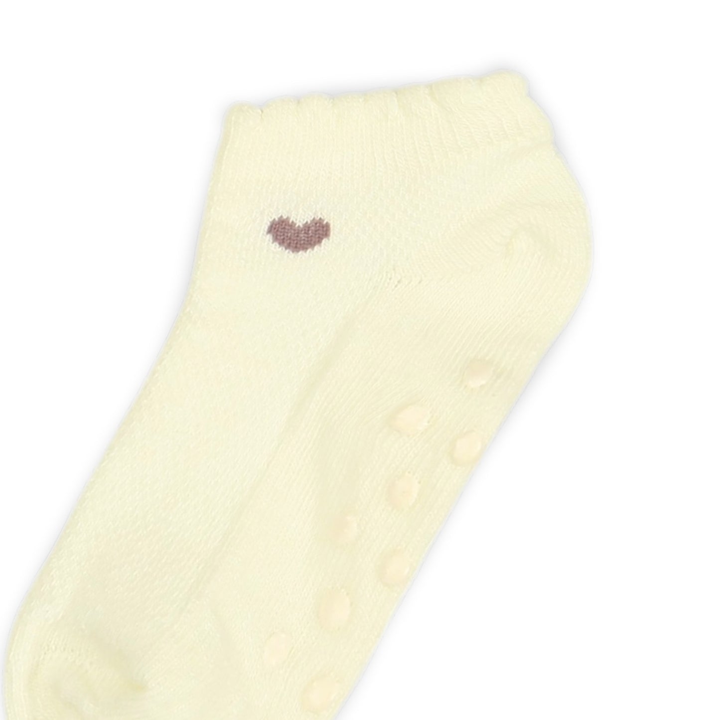 ROSE PINK AND WHITE GRIP GIRL SOCKS PK-2