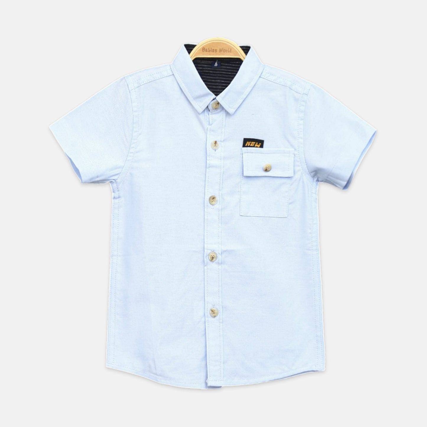 Light Blue Textured Work Shirt