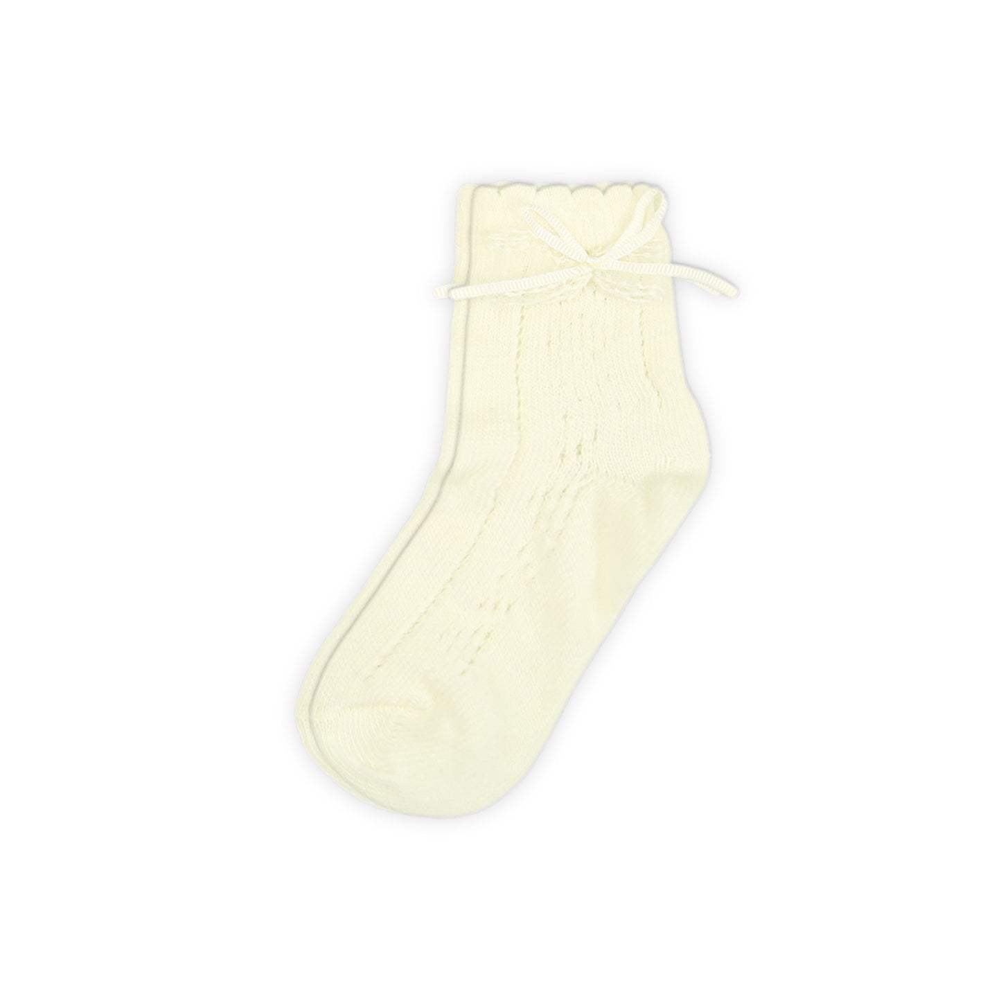 OFF-WHITE LACE GIRL SOCKS PK-2