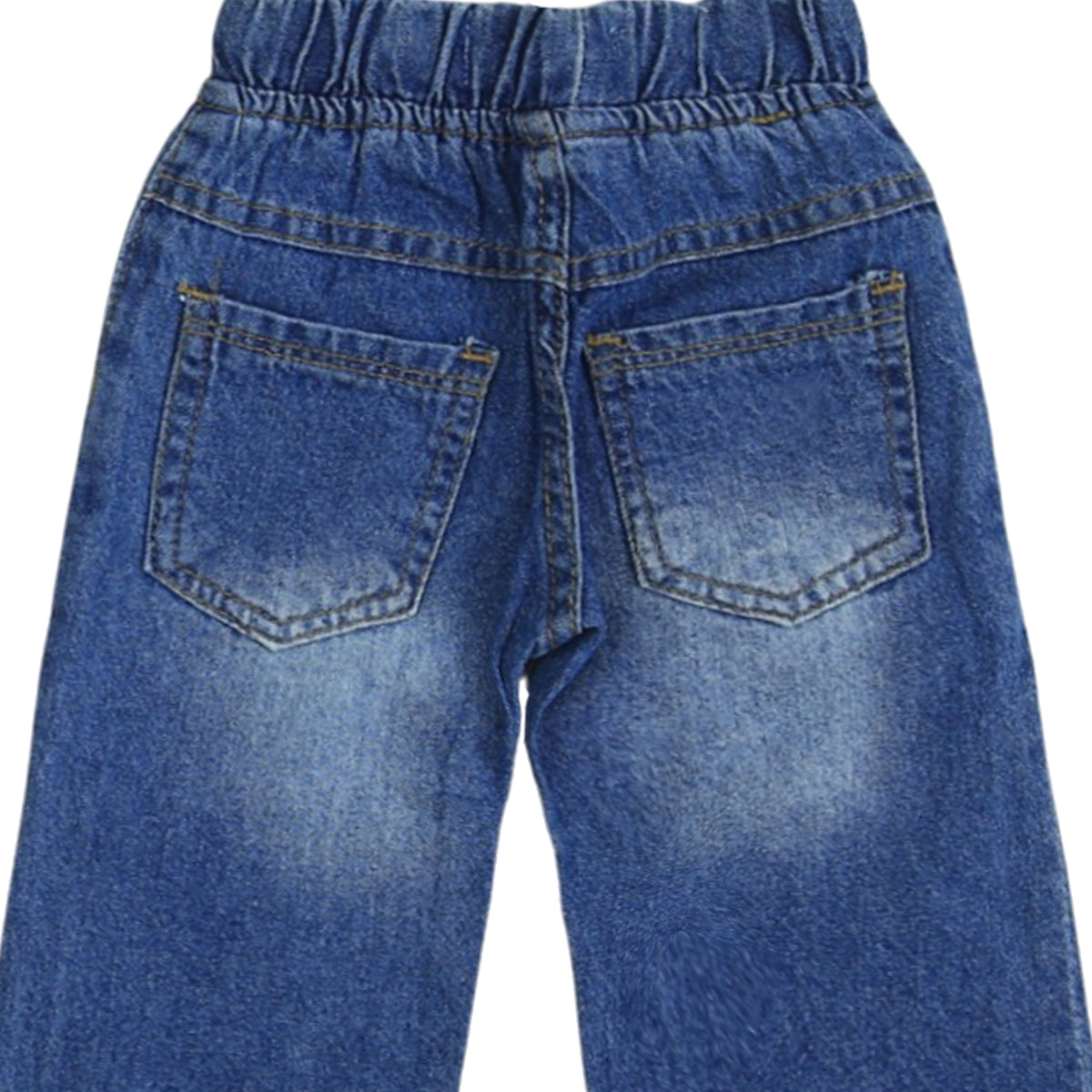 BABY GIRL LIGHT WASH FLORAL-EMBROIDERED DENIM JEANS