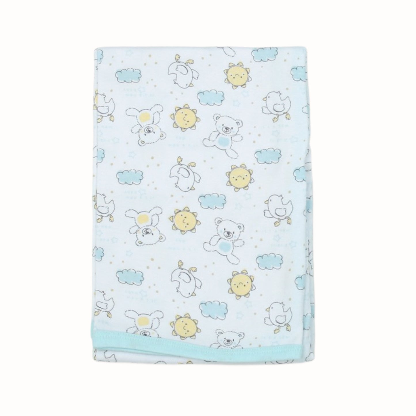 CUTE CRITTER 5-PIECE LAYETTE SET (AQUA) BOY