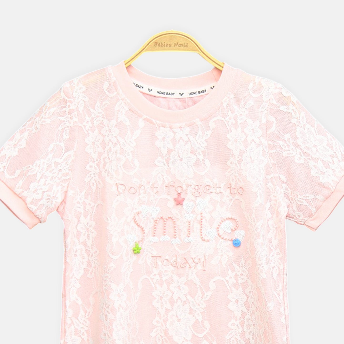 Pink Lace Smile Top