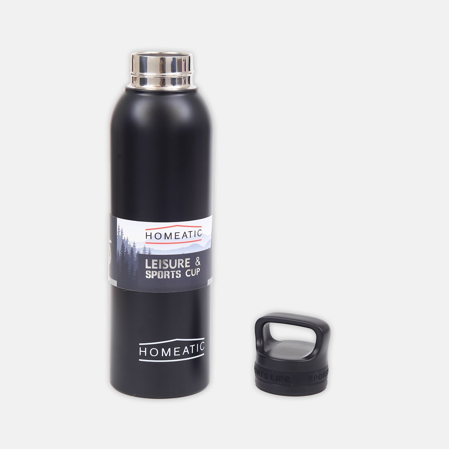 STEEL WATER BOTTLE 730 ML BLACK