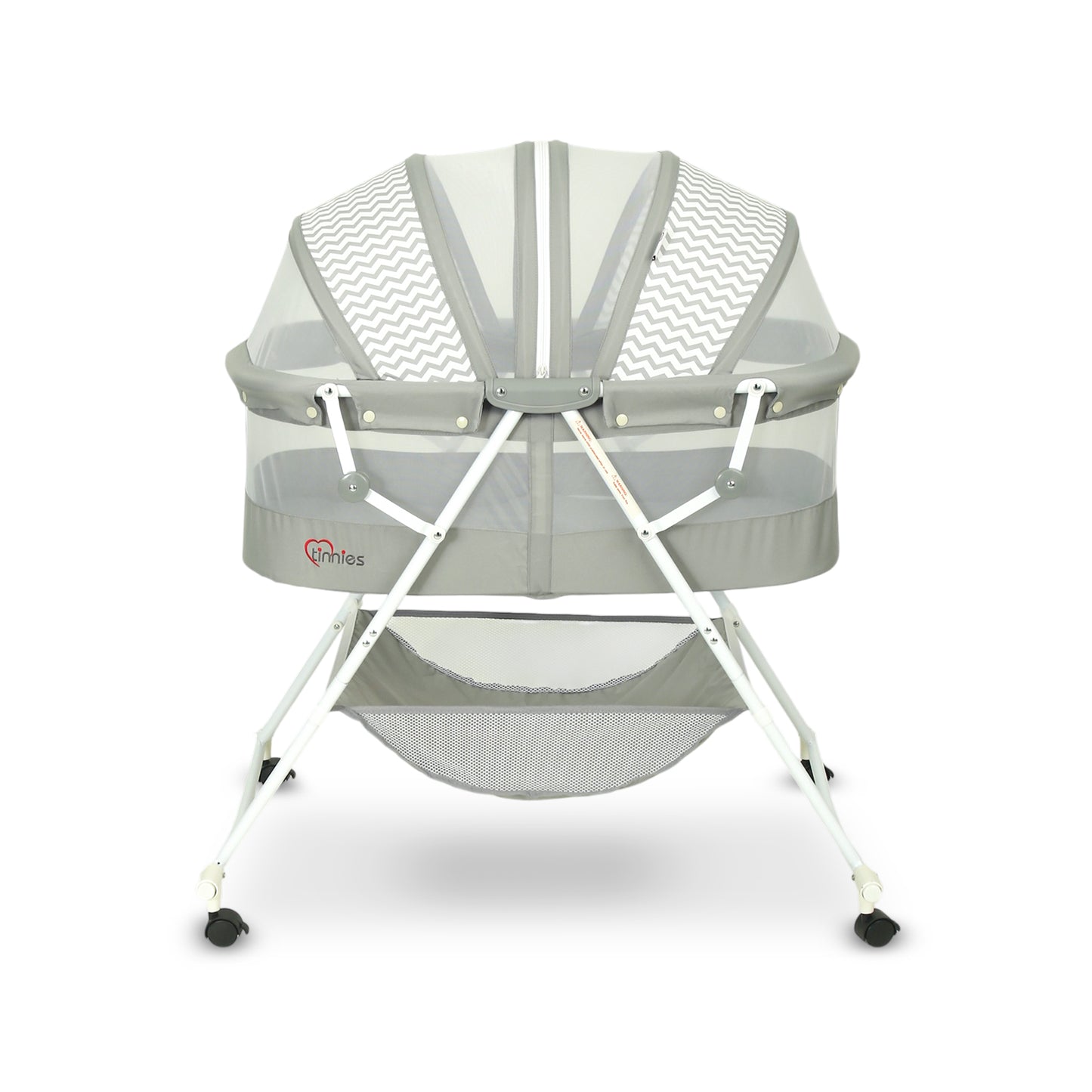 TINNIES PORTABLE BABY CRADLE GREY