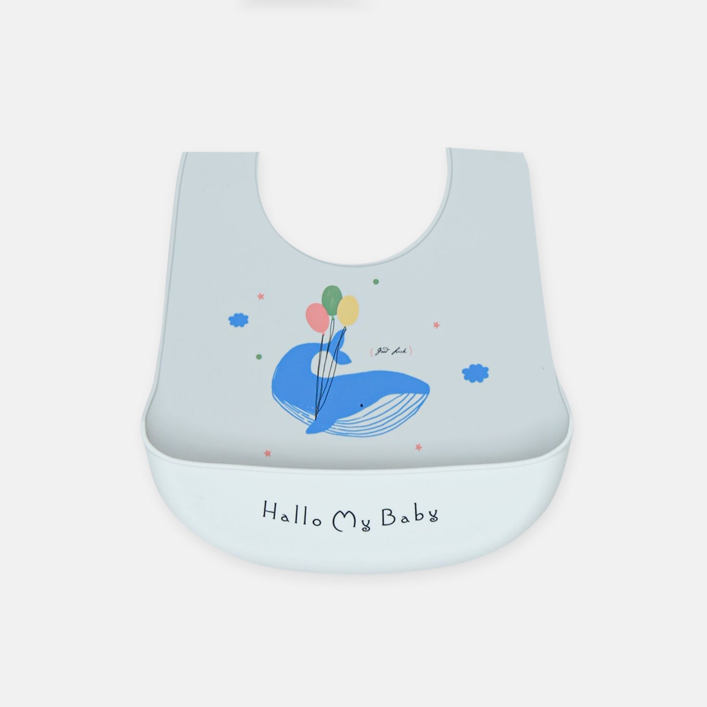Grey Whale Fun Silicone Bib